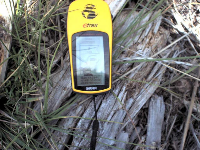 GPS indicating location 45N, 120W.