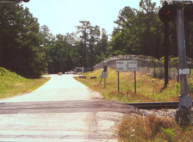 Razor wire and guarded gate