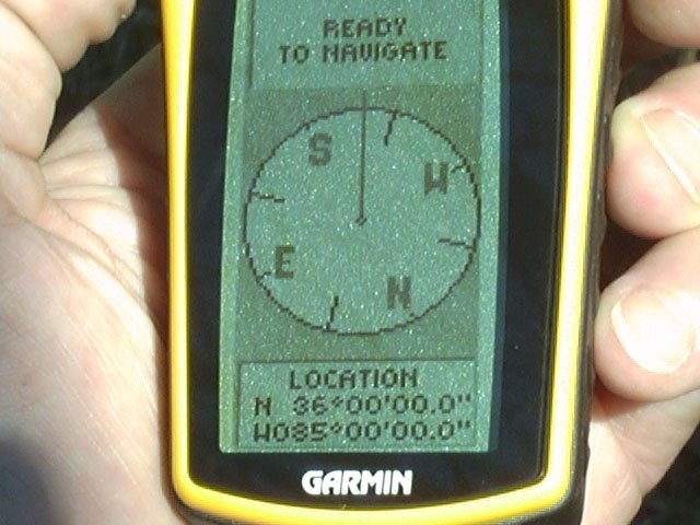 My GPS unit at the confluence