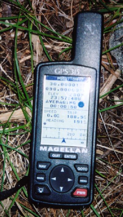 GPS receiver at confluence