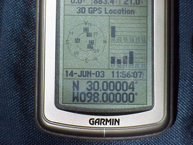 It was difficult to get the GPS unit to zero out in the trees.