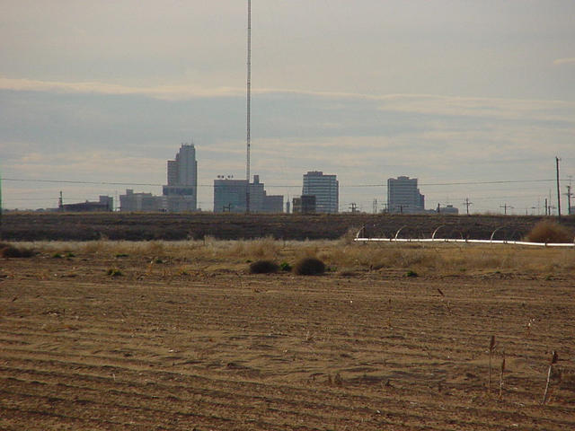 The Midland skyline as seen from the confluence.