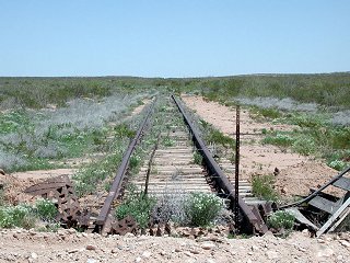 #1: Abandoned railroad that ends at the Texas/New Mexico border