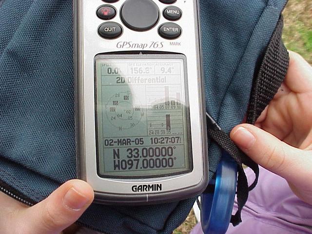 Finally, we zeroed out the GPS unit at the confluence site after the close proximity of the building made it difficult.