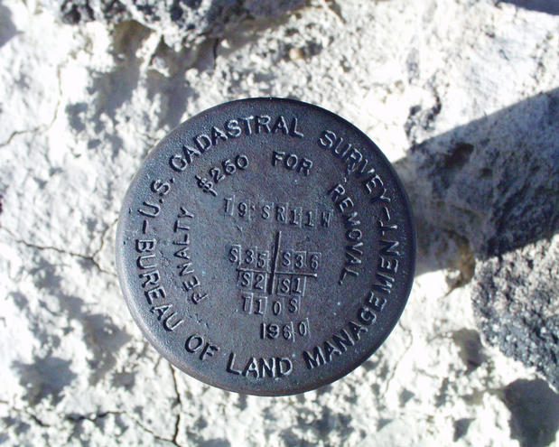 a cadastral survey marker I found on the way