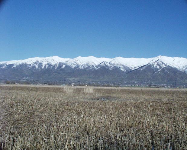 looking east to the Wasatch Range
