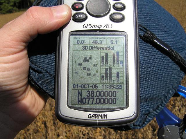 GPS receiver at the confluence.
