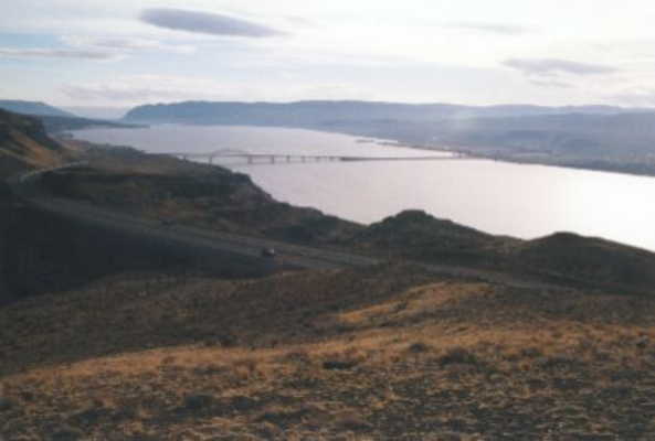 The I-90 Bridge across the Columbia River, just west of Vantage. (South)