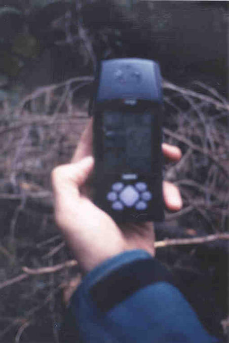 Blurry GPS unit at confluence