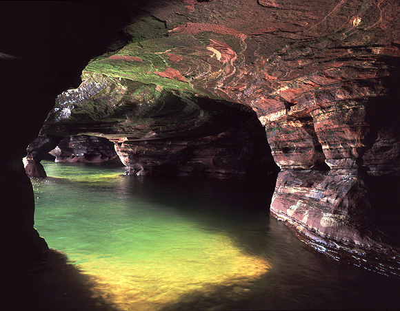 Inside sea cave