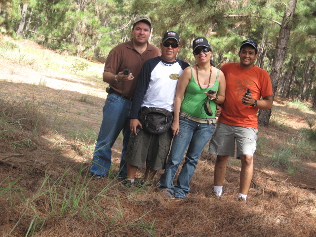 The Hunter Team. Luis Cova, Jose Estanga, Luisa Aguirre, Juan Mejias