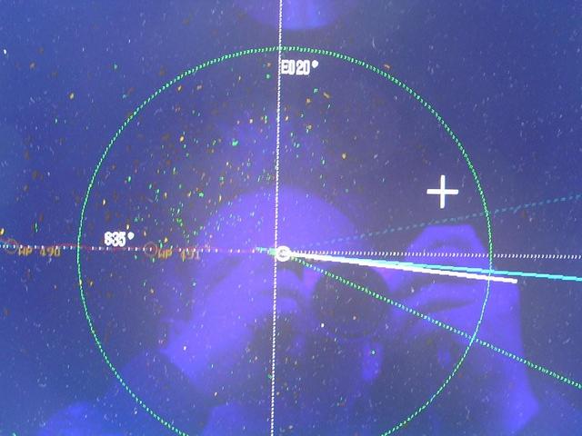 Coordinates grid on the radar with the ship exactly at the Confluence