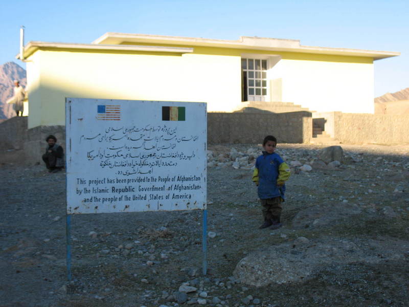 This school is in the village of Aab-e-Asiabha which is about the closest point the road gets to the CP