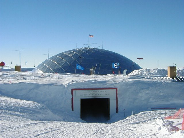 The entrance to the south pole station