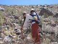 #6: Eliana y Vera trepando. Eliana and Vera hiking up hill