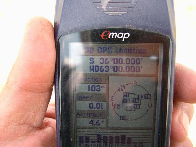 El GPS indicando la posición.