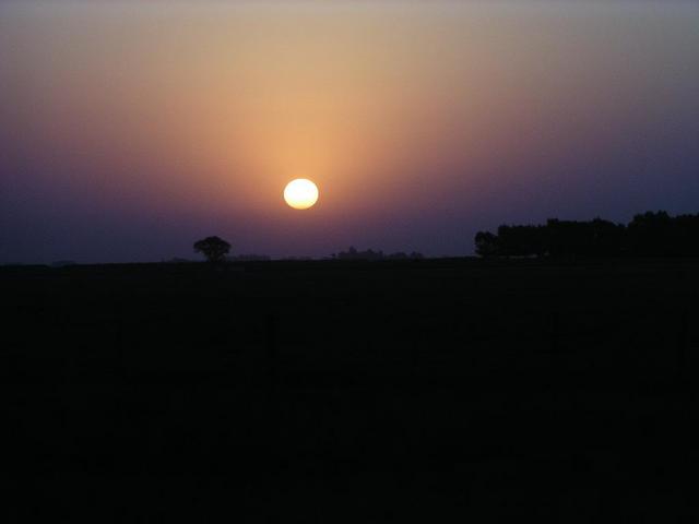sunset in the Pampa