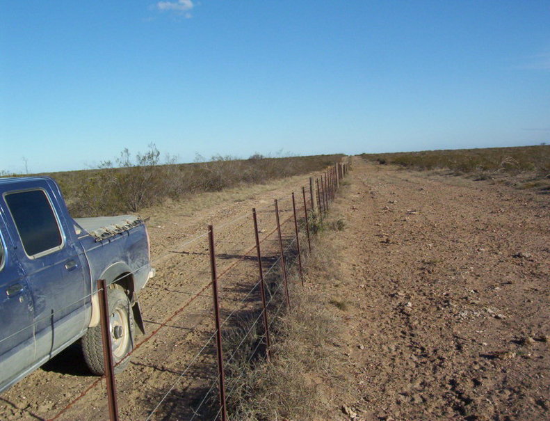 Barbed fence at 150 mts from CP