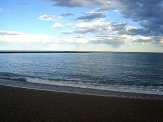 #1: Vista desde la costa hacia la confluencia en el mar - View from the coast to the confluence in the sea