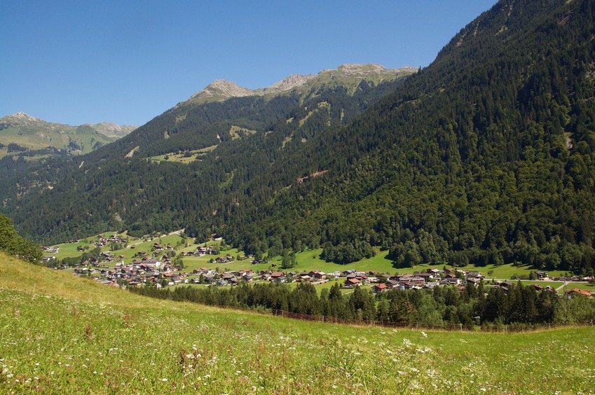 Looking down on the village of Gortipohl, from the road that climbs up towards the point