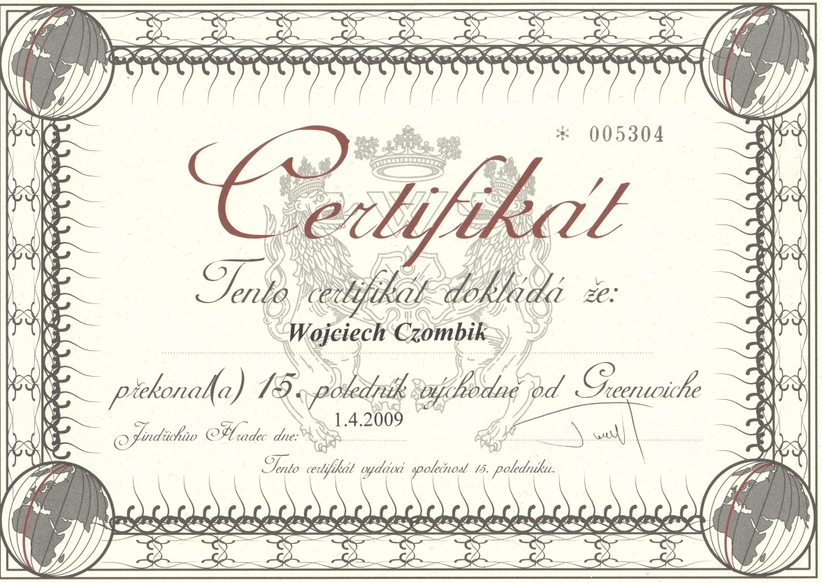 15th meridian certificate