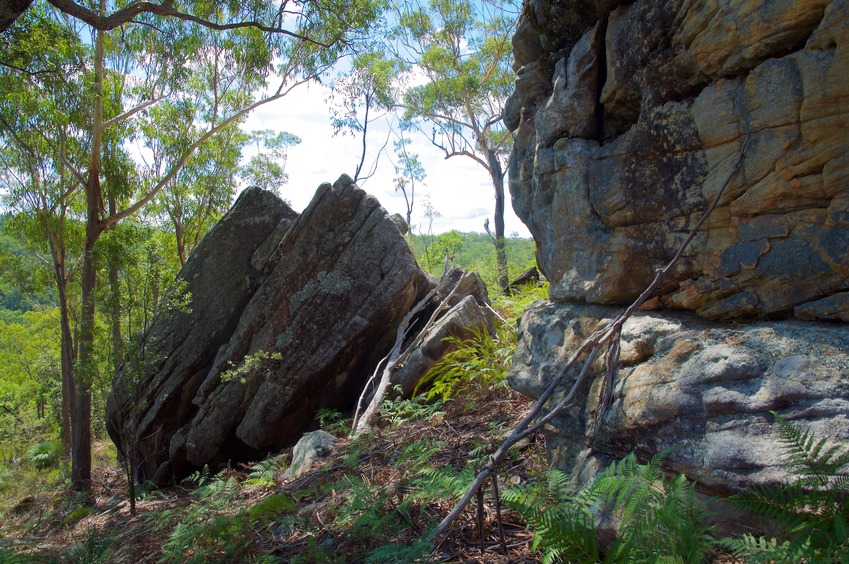 Impressive rock formations, within 100 m of the point
