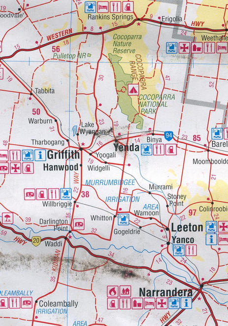 Sample of HEMA "Outback New South Wales" map showing the area ... an excellent map.