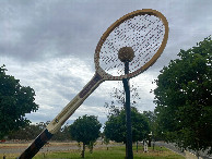 #7: The “Big Tennis Racquet” in the nearby town of Barrellan, commemorating tennis legend Evonne Goolagong, who grew up here