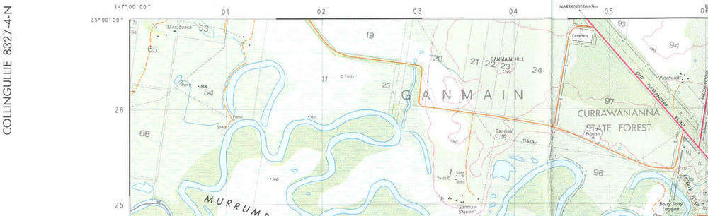 Section of the map (South East corner).
