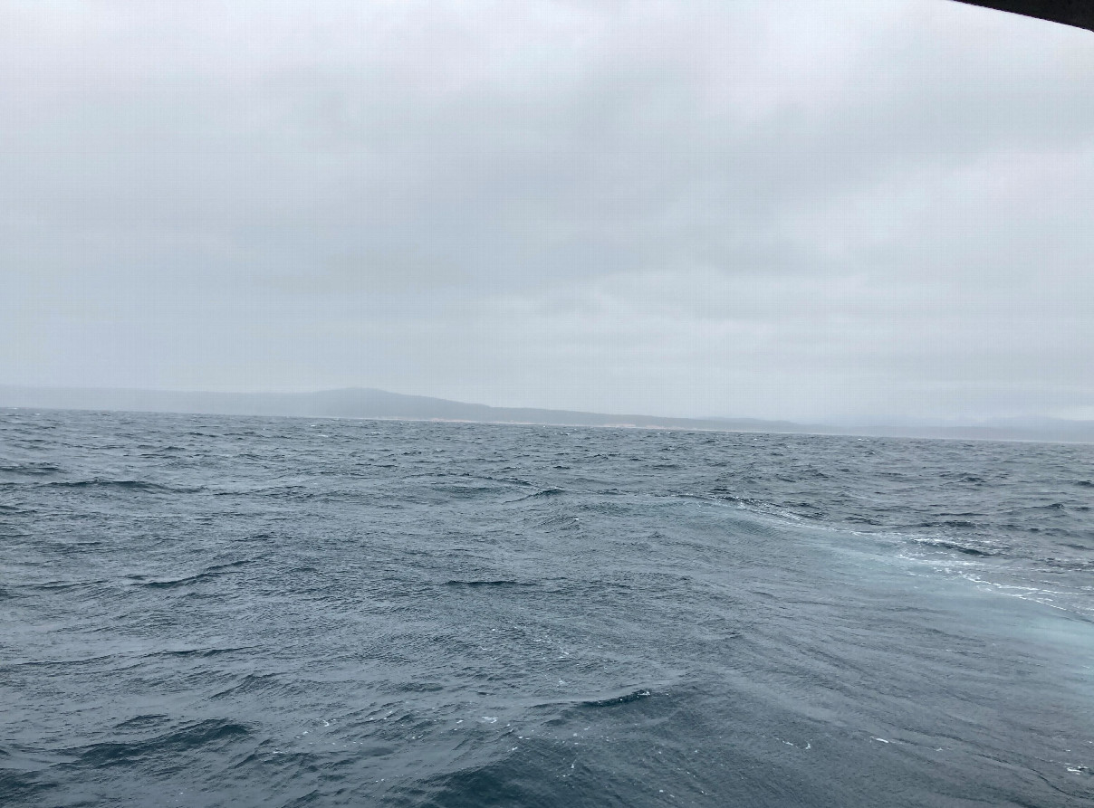 West view with a sight of the low hills of Eden in the rain