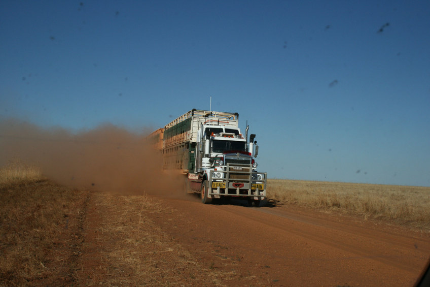 A roadtrain on the Barkly Stock Route