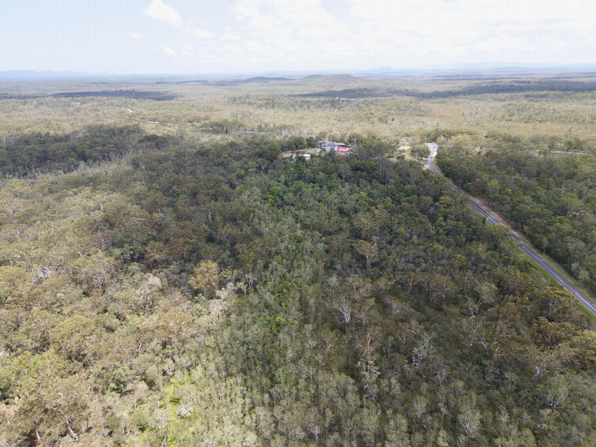 View South, from 120m above the point