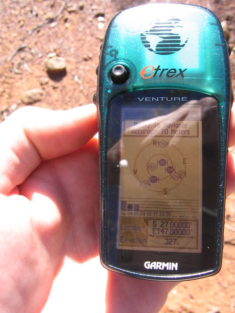 The GPS at the confluence.