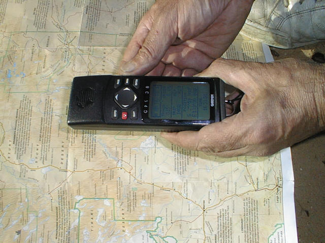 GPS reading.