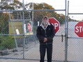 #7: Robyn at the front gate of Maralinga