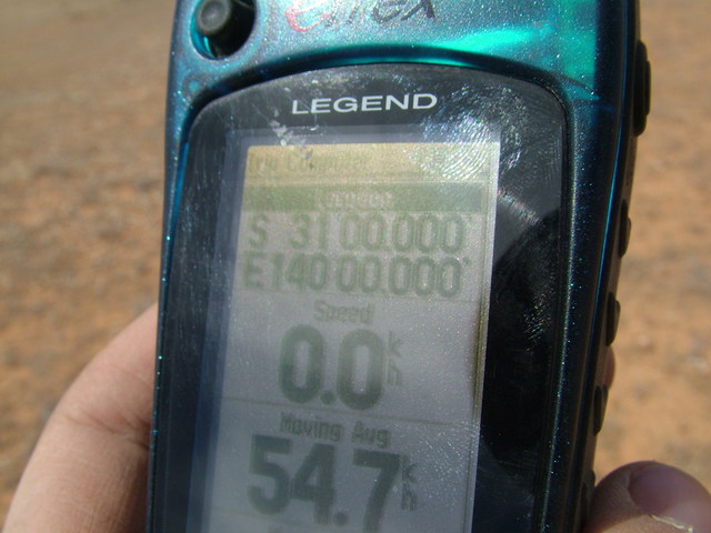 Picture of the GPS at the point