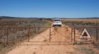 #8: The gated doubletrack farm road, 5 km north of the point