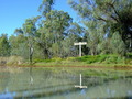 #11: Victoria - South Australia Border Marker only viewable from the Murray