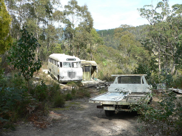 Inhabited bus 250 metres south of the confluence.