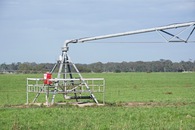 #7: A close-up view of the central pivot irrigation machine just to the west of the point