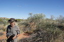 #6: Standing on confluence - view to the west along dune (thick scrub)