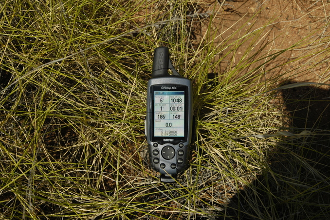 The GPS: Actually 3m north of the cairn today