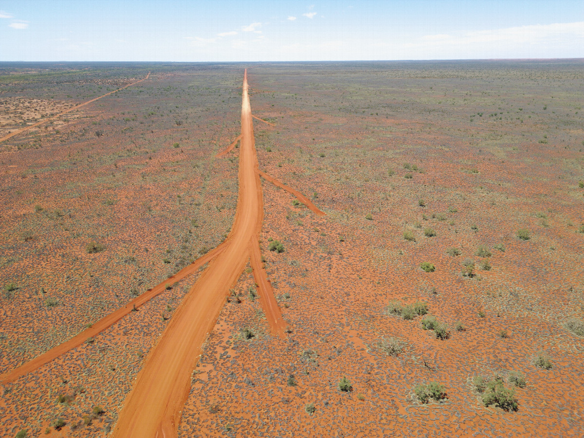 View South (along Towera Road), from 120m above the point