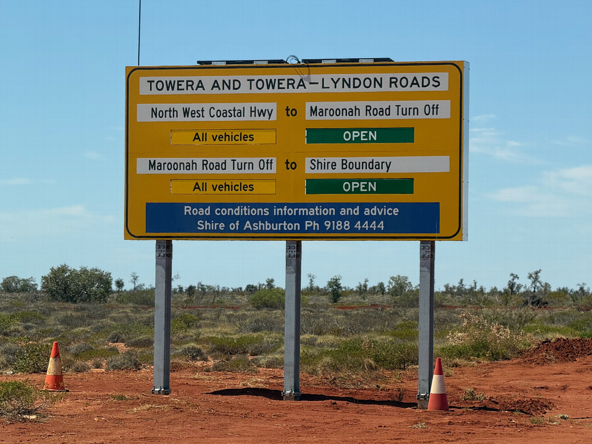 The sign at the start of Towera Road