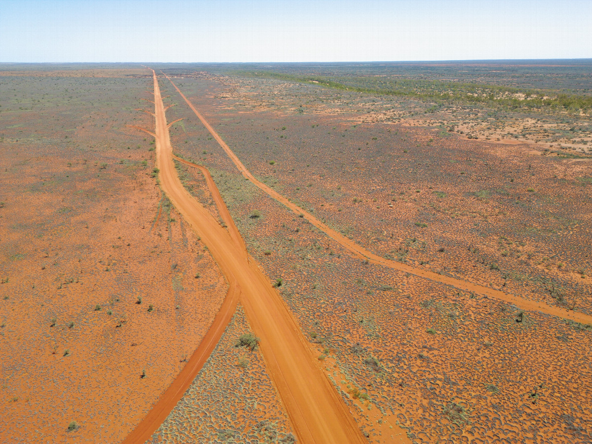 View North (along Towera Road) from a height of 120m