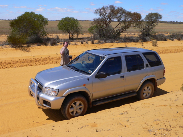 Clayton and his 4x4 ready for the drive back to Perth