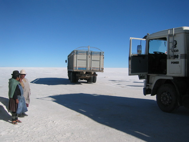 The trucks that plied the route across salt lake