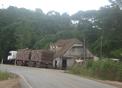 #6: The old house (with log truck) at the turnoff to the confluence