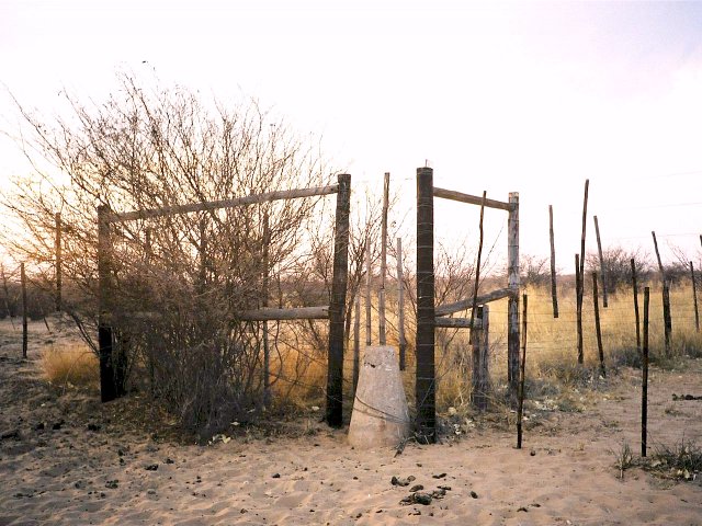Close view of the border fence at the corner