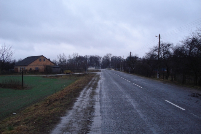 A road through a village
